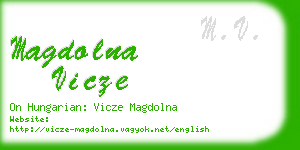 magdolna vicze business card
